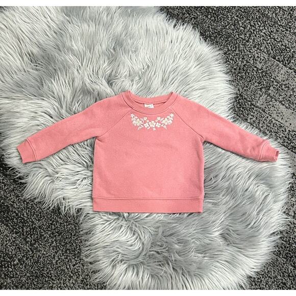OshKosh B’gosh Vintage Mauve Embroidered Floral Sweater 12month - Picture 1 of 3